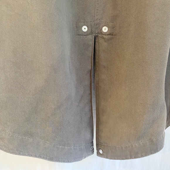 AllSaints Portere Parka Jacket · Army Green Lyocell Drape Hooded Coat · W's Sz 4 - Picture 15 of 15